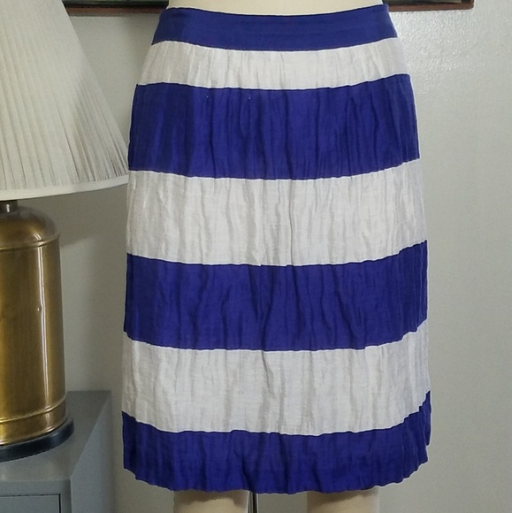 LOFT Dresses & Skirts - Blue and White Striped Skirt